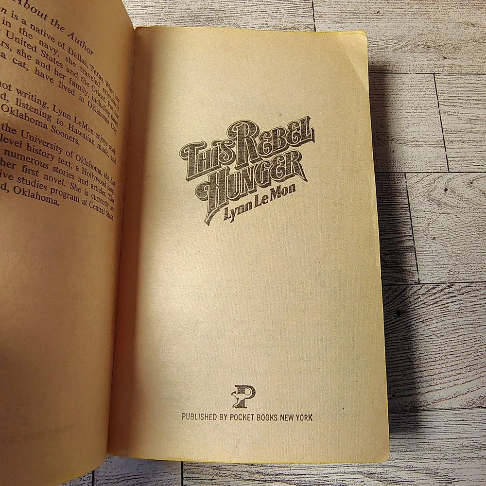 This Rebel Hunger by Lynn Le Mon 1980‎ Paperback Historical Romance Ex-Lib FAIR